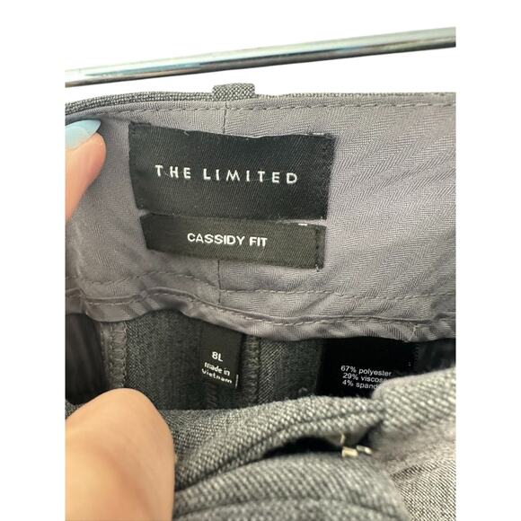 The Limited Cassidy Fit Gray Flat Front Wide Leg Pants Women's Size 8 Long Tall - Picture 6 of 6
